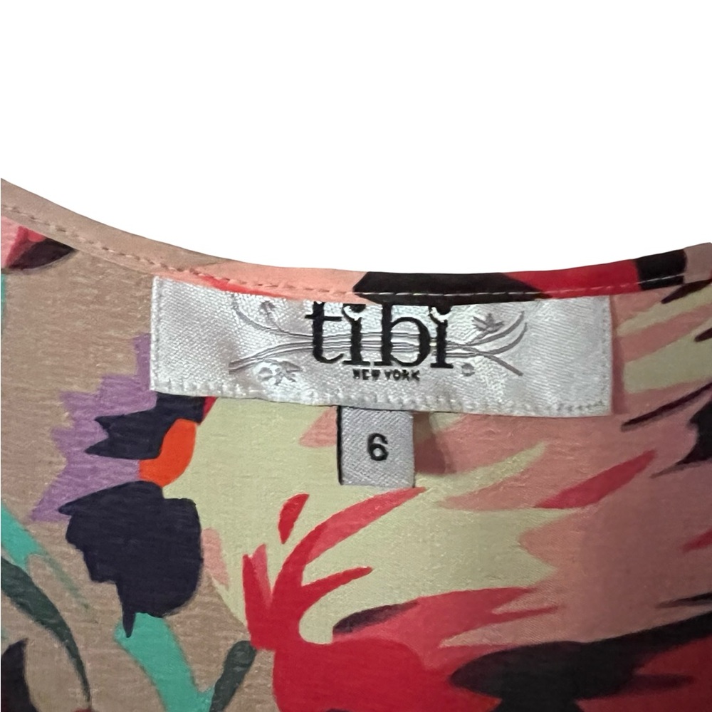Tibi Multicolor 100% Silk Floral Dress - Picture 5 of 10